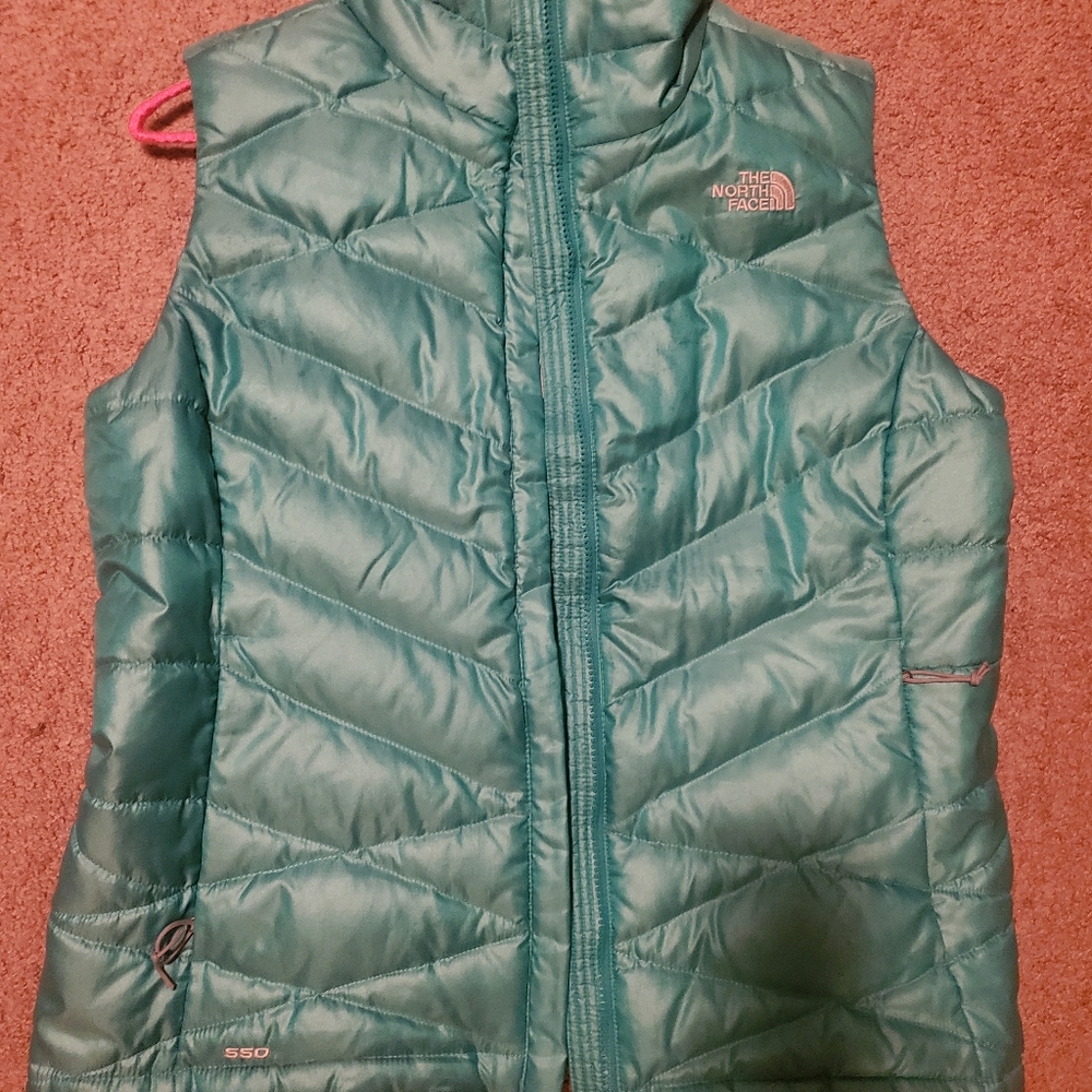 The North Face Teal Down Vest Size L